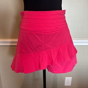 Zara Hot Pink Asymmetrical Skort Sz M